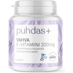 Pure+ Strong vitamin E 60 caps. dietary supplement