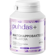 Puhdas+ Maitohappobakteeri 2 miljardia 60 kaps. ravintolisä