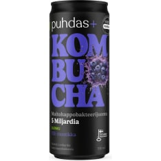 Puhdas+ Organic Kombucha Wild Blueberry 330 ml