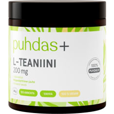Puhdas+ L-teaniini 40 g ravintolisä