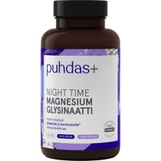 Puhdas+ Night time magnesium 120 kaps ravintolisä