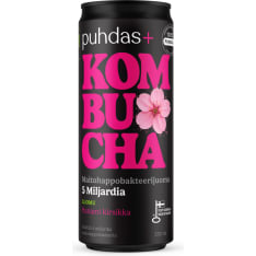 Puhdas+ Organic Kombucha Cherry 330 ml