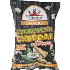 Poppamies Snacks Sourcream Cheddar Popcorn 65g