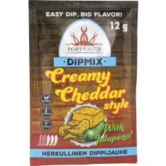 Poppamies Dipmix Creamy Cheddar style 12g dippijauhe