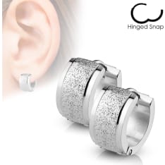 SJ Sand Blast Steel earrings