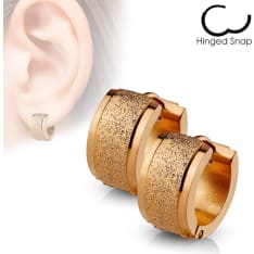 SJ Sand Blast Rose gold earrings