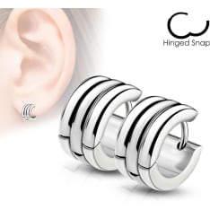 SJ Triple Dome Steel earrings