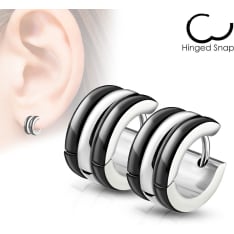 SJ Triple Dome Black earrings