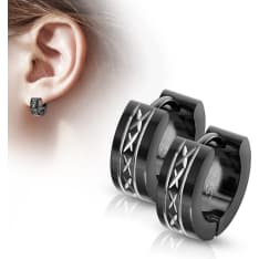 SJ Dia Cut Black earrings