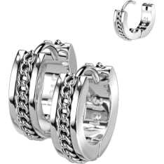 SJ Steel Chain Center earrings