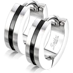 SJ Striped Center Blacksteel earrings