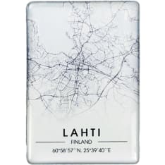 Happy Traveler City Map Picture Magnet Lahti