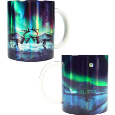 Happy Traveler Fighting Reindeer 360ml mug