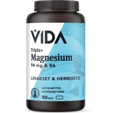 Vida Tripla+ Magnesium 94 mg & B6 food supplement 100 caps