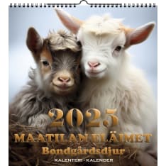Suomen Aika Maatilan eläimet 2025 iso seinäkalenteri