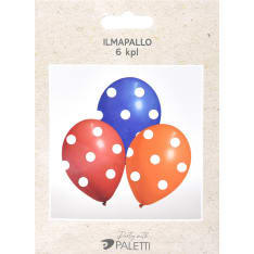 Ilmapallo pilkuilla 6 kpl