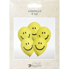 Ilmapallo smiley 6 kpl