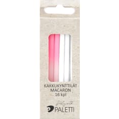 Cake candle pink/white 24 pcs