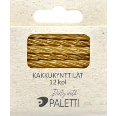 Cake candle gold 12 pcs