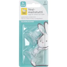 Ainu 2 kpl silikoninen vesi- ja maitotutti