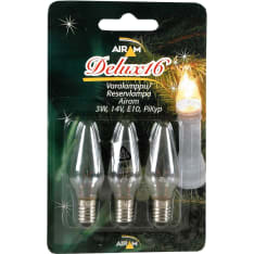 Airam 3 W 14V E10 3 kpl varalamppu