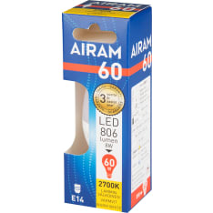Airam E14 7.2W 2700K 806lm Led candle lamp