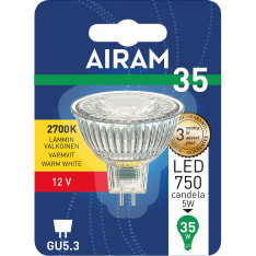 Airam GU5,3 MR16 12V 4,5W 2700K 345lm Led kohdelamppu