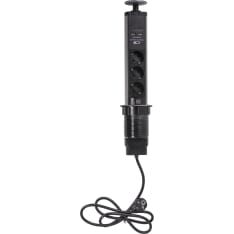 Airam Pop-Up 3-osainen + 2 x USB uppoasennettava pistorasia