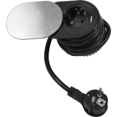 Airam 1-osainen+usb-a 1,9m pistorasia