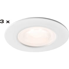 Airam Fio Fix IP44 6W/940 4000K dimmable 3pcs white led downlight