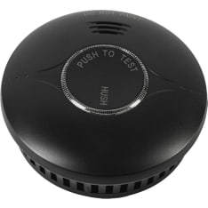 Airam 10v. black optical smoke alarm