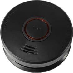 Airam 9V black optical smoke alarm
