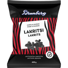 Brunberg lakritsi 400 g karkkipussi