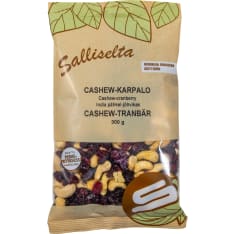 Salliselta 300g cashew-karpalo