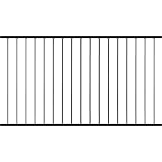 Green Land Garden aluminum fence element, black