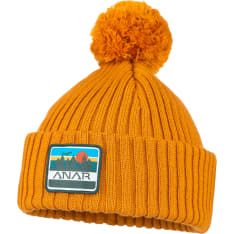 Anar Jussa Yellow merino wool beanie with tassel