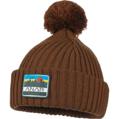 Anar Jussa Brown merino wool beanie with tassel