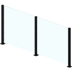 Green Land Patio clear glass element