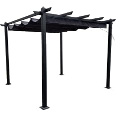 Green Land pergola 3x3m, black/grey