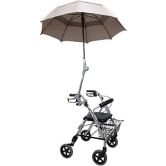 Rolko aurinko- ja sateenvarjoteline varjolla