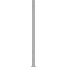 Green Land Garden aluminum fence post, silver