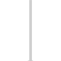 Green Land Garden aluminum fence post, white
