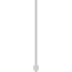 Green Land Garden aluminum side mounting post, white