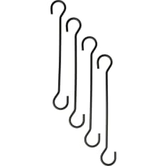 Verdola 20cm musta ripustuskoukku 4kpl