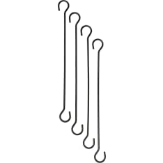 Verdola 30cm musta ripustuskoukku 4kpl