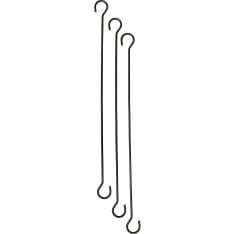 Verdola 40cm musta ripustuskoukku 3kpl