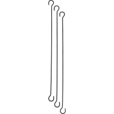 Verdola 50cm musta ripustuskoukku 3kpl