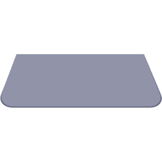 Ainola 50x80 cm grey fireplace glass