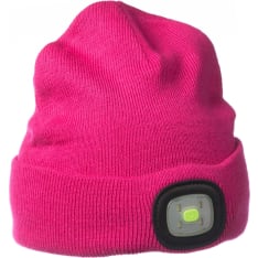 Visiray Beanie pinkki ladattava LED-pipo