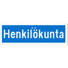 Sekure 3mm 50x16cm alumiinikyltti "Henkilökunta"